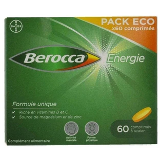 Berocca Energy, Берокка Энерджи, для поддержания умственной активности и физической энергии, 60 таблеток