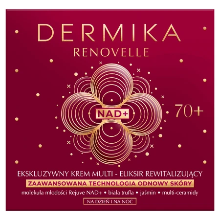 Dermika Renovelle 70+, ексклюзивний мультиеліксирний відновлюючий крем, денний та нічний, 50 мл: ціни та характеристики