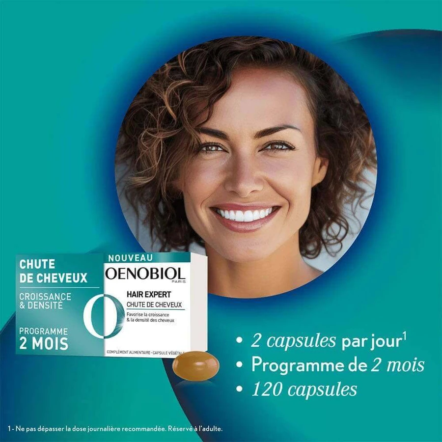Oenobiol Hair Expert від випадіння волосся 2х60 таблеток: ціни та характеристики