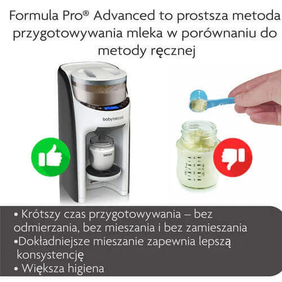 Baby Brezza Formula Pro Advanced, дозатор молока, белый и черный: цены и характеристики