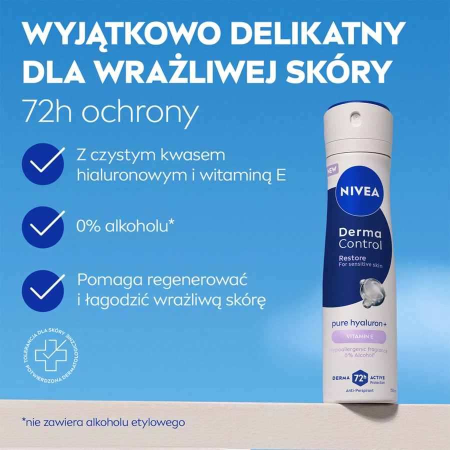 Nivea Derma Control Restore, антиперспирант, спрей, 150 мл: цены и характеристики