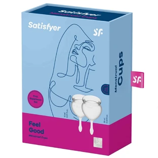 Satisfyer Feel Good, менструальна чаша, 15 мл + 20 мл, прозора, 2 шт.