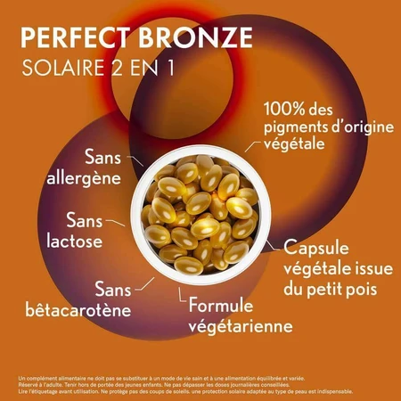 Oenobiol Perfect Bronze I Solari 2 в 1 автозагар і захист від сонця 30 вегетаріанських капсул: ціни та характеристики