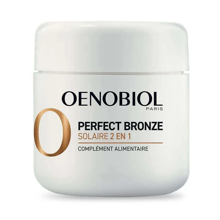 Oenobiol Perfect Bronze I Solari 2 в 1 автозагар і захист від сонця 30 вегетаріанських капсул: ціни та характеристики