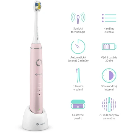 Компактна звукова зубна щітка TrueLife SonicBrush рожева: ціни та характеристики