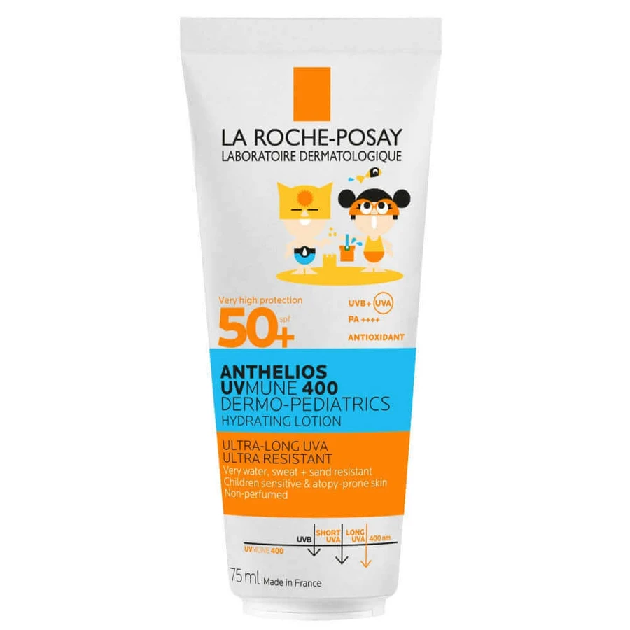 La Roche-Posay Anthelios Дитяче сонцезахисне молочко SPF50+ для чутливої шкіри без віддушки 75мл: ціни та характеристики