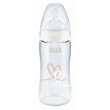 Nuk First Choice+ с контролем температуры Силиконовая детская бутылочка размер M Сердце от 0 до 6 месяцев 300 мл