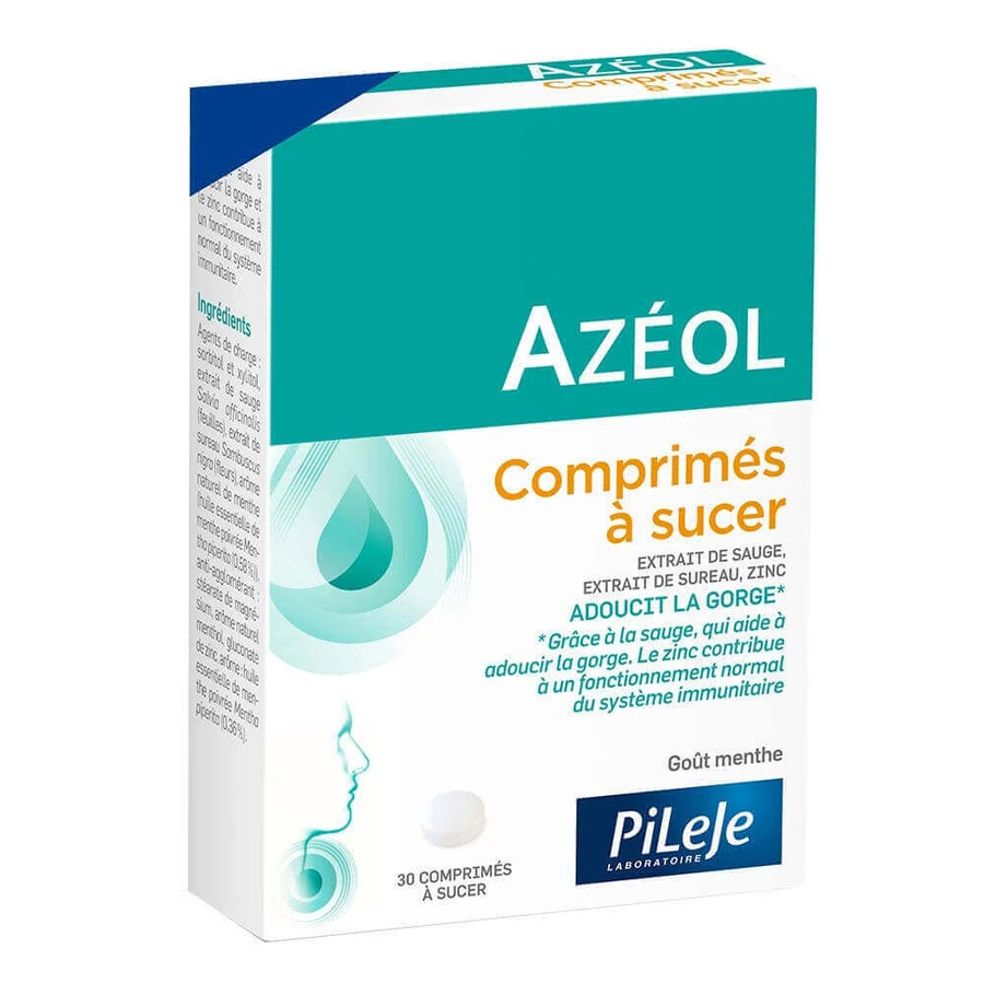 Pileje Azéol Таблетки для рассасывания Azeol X30 с мятным вкусом Goût Menthe x30: цены и характеристики