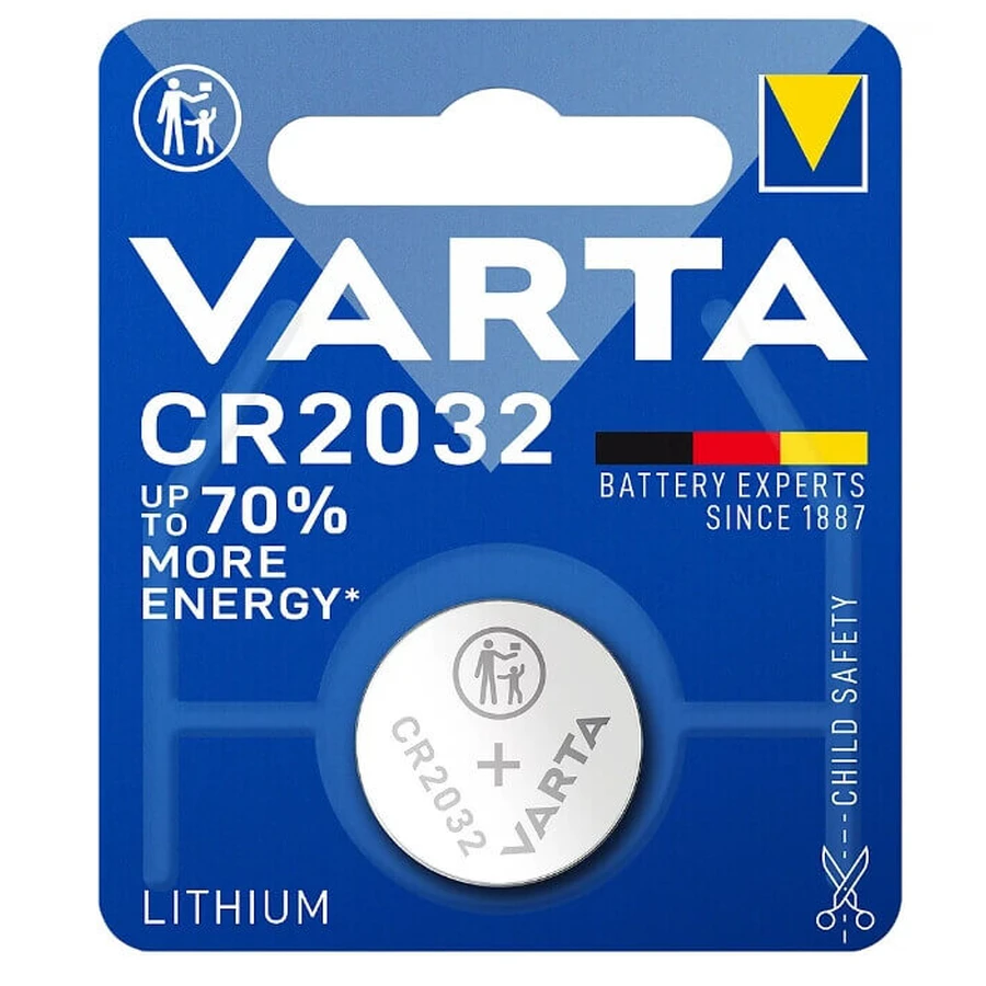 Varta, литиевая монетная батарейка CR2032, 1 штука: цены и характеристики