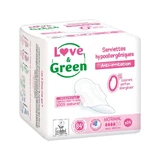 Love&Green Противораздражающие гипоаллергенные тампоны с крылышками Нормальный поток - 14шт 14 серветтов