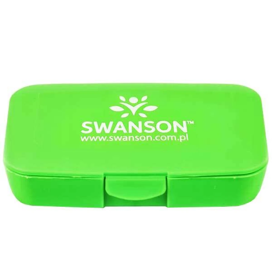 Swanson Pill Box, кассета для ежедневного приема лекарств, 5-камерная, зеленая: цены и характеристики