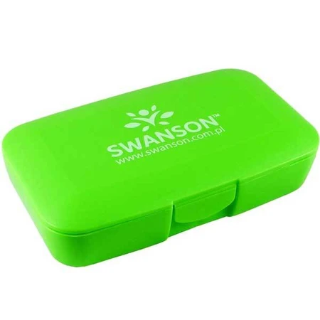 Swanson Pill Box, кассета для ежедневного приема лекарств, 5-камерная, зеленая: цены и характеристики