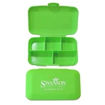 Swanson Pill Box, кассета для ежедневного приема лекарств, 5-камерная, зеленая: цены и характеристики