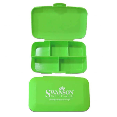 Swanson Pill Box, кассета для ежедневного приема лекарств, 5-камерная, зеленая: цены и характеристики