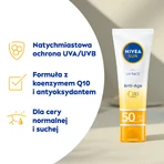 Набір Nivea Sun UV Face Q10 Anti-Age, антивіковий сонцезахисний крем, SPF 50, 50 мл + зволожуючий сонцезахисний спрей, SPF 20, 200 мл + безкоштовна пляжна сумка: ціни та характеристики
