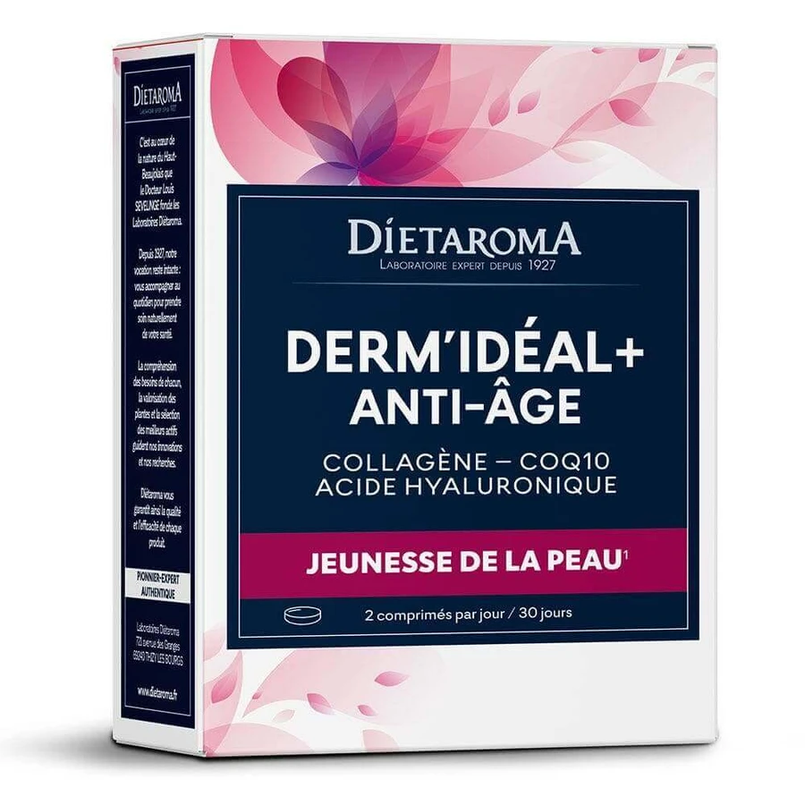 Dietaroma Derm'Idéal + Антивіковий колаген - гіалуронова кислота Coq10 60 капсул: ціни та характеристики
