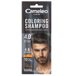 Cameleo Men Окрашивающий шампунь для мужчин 4.0 Medium Brown, 15 мл