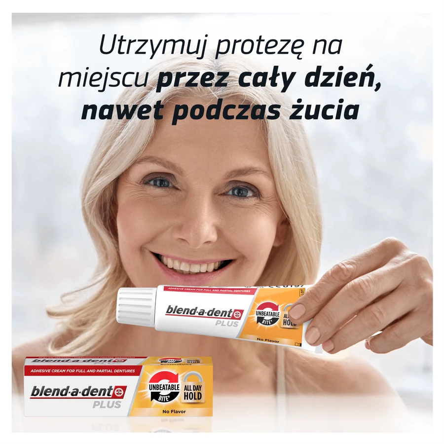 Blend-a-denr Plus, адгезив для зубних протезів у формі крему, незрівнянна фіксація, 40 мл: ціни та характеристики