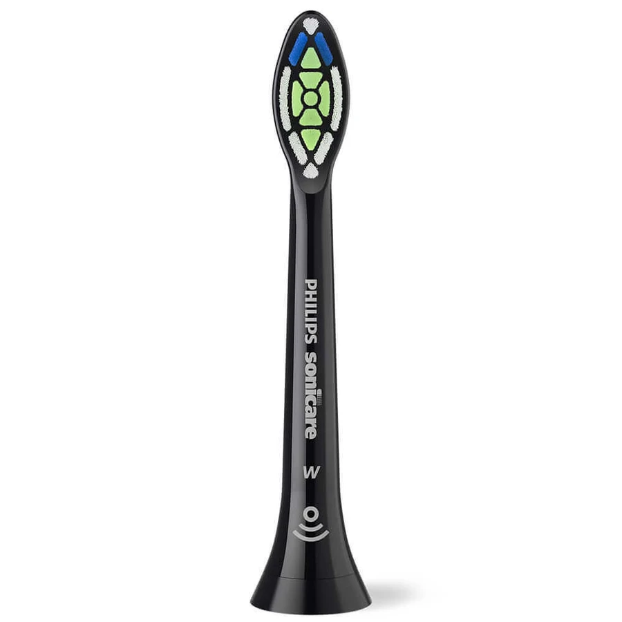 Philips, змінні насадки для звукової зубної щітки Sonicare W2 Optimal White, чорні, 2 шт.: ціни та характеристики