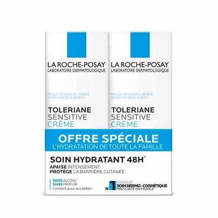 Зволожуючий, заспокійливий і захисний крем La Roche-Posay Toleriane 2х40мл: ціни та характеристики