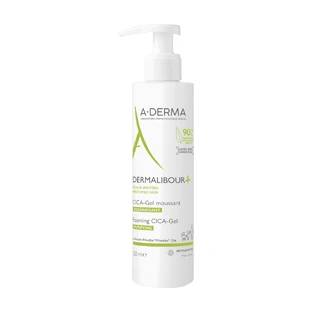 Набір A-Derma Dermalibour+ Cica, гель для очищення подразненої шкіри, 200 мл + відновлювальний крем для подразненої шкіри, з першого дня, 100 мл