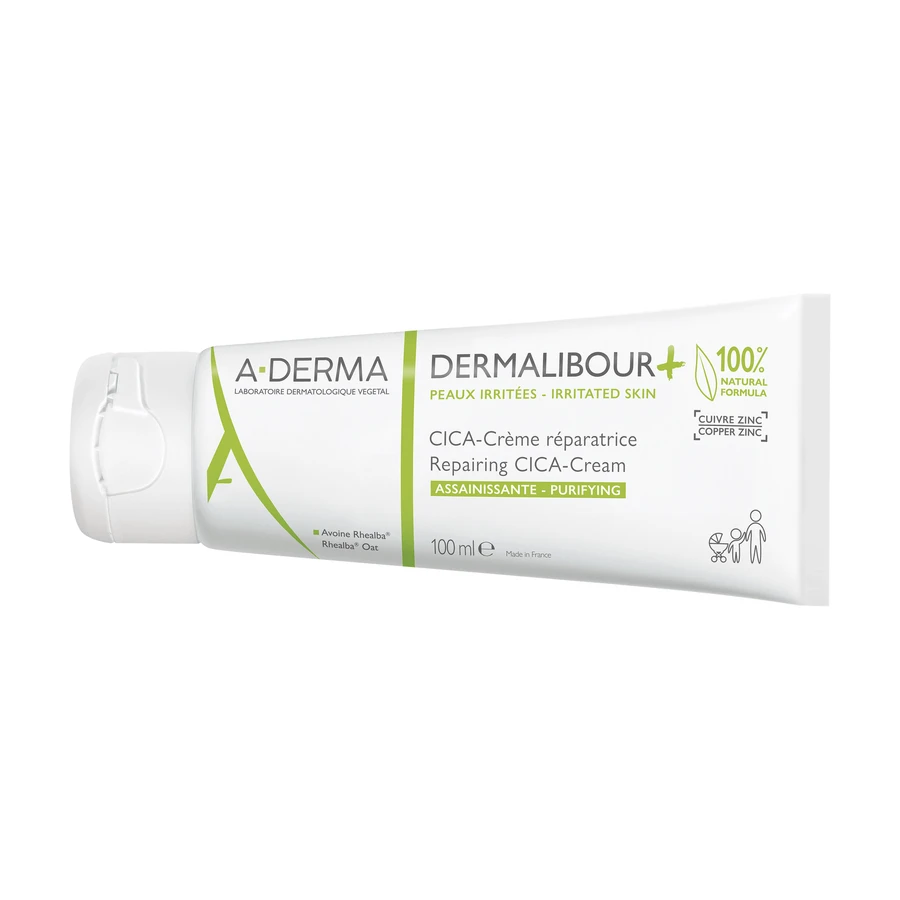Набір A-Derma Dermalibour+ Cica, гель для очищення подразненої шкіри, 200 мл + відновлювальний крем для подразненої шкіри, з першого дня, 100 мл: ціни та характеристики