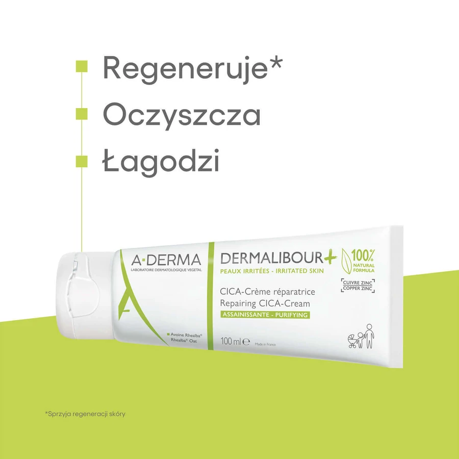 Набір A-Derma Dermalibour+ Cica, гель для очищення подразненої шкіри, 200 мл + відновлювальний крем для подразненої шкіри, з першого дня, 100 мл: ціни та характеристики