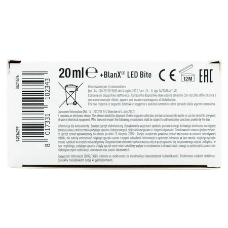 BlanX White Shock Purple Corrector, система отбеливания зубов, сыворотка, 20 мл + колпачок Led Bite: цены и характеристики