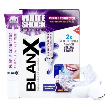 BlanX White Shock Purple Corrector, система отбеливания зубов, сыворотка, 20 мл + колпачок Led Bite: цены и характеристики