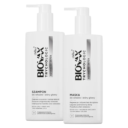 Набір Biovax Trychologic Advanced Detox, șampon pentru păr și scalp, 200 мл + mască de păr, 200 мл: ціни та характеристики