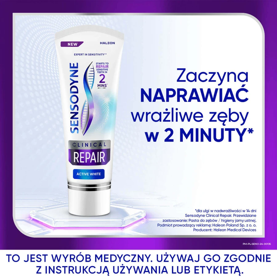 Sensodyne Clinical Repair Active White, отбеливающая зубная паста, 75 мл: цены и характеристики