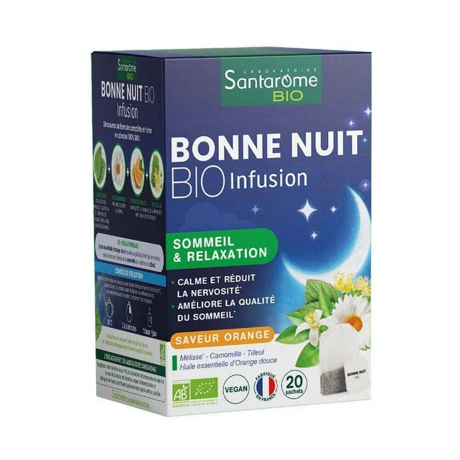 Настій для сну та релаксації Santarome Bonne Nuit зі смаком апельсина 20 пакетиків: ціни та характеристики