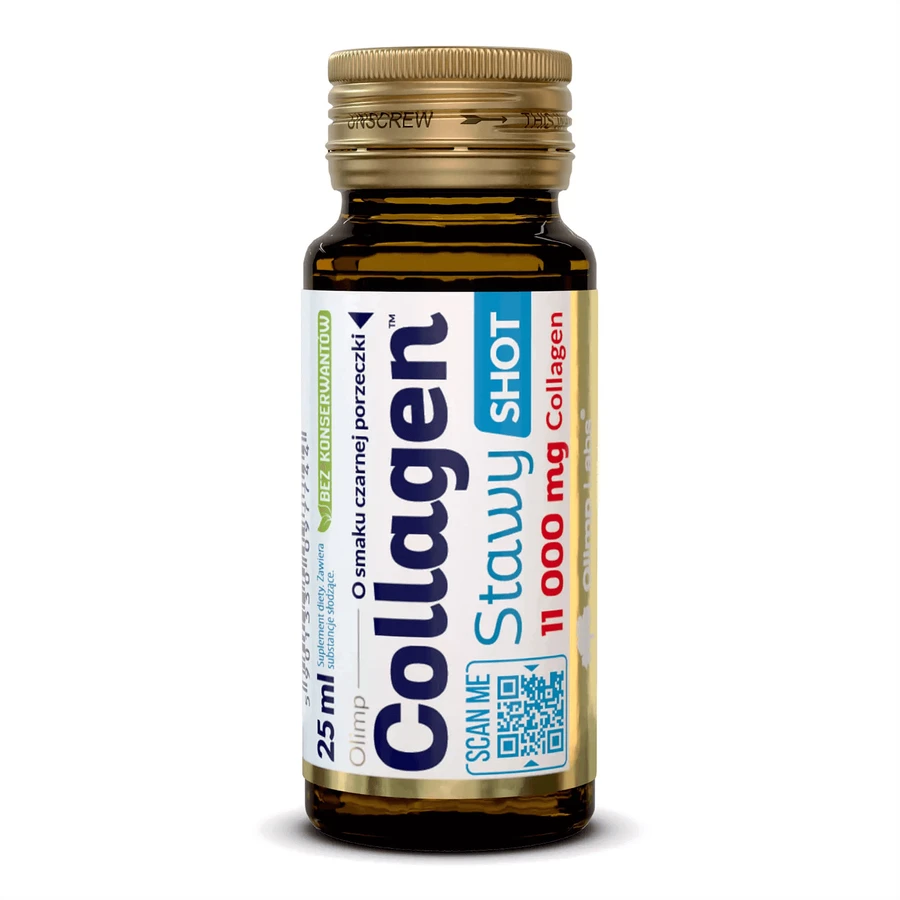 Olimp Collagen Stawy Shot, скляна ампула, зі смаком чорної смородини, 25 мл: ціни та характеристики