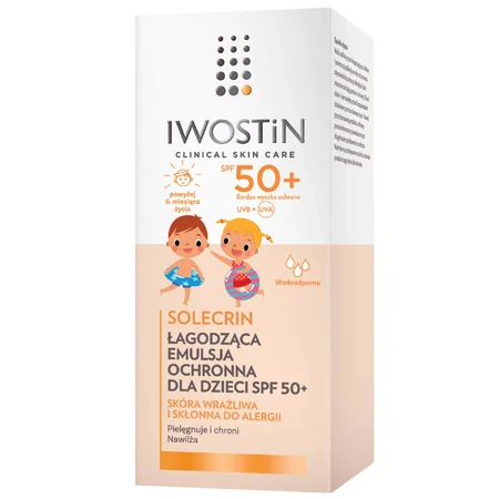 Iwostin Solecrin, легка захисна емульсія для дітей від 6 місяців, SPF 50+, 100 мл + надувна пляжна подушка безкоштовно: ціни та характеристики