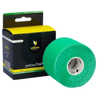 YellowSport YellowTape, лента для кинезиотейпирования, зеленая, 5 см x 5 м
