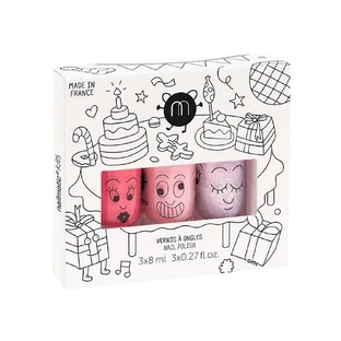 Набор лаков для ногтей Nailmatic Kids Party B Печенье 8 мл + Белла 8 мл + Эллиот 8 мл