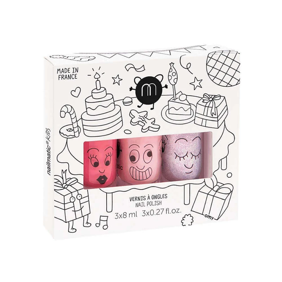 Набор лаков для ногтей Nailmatic Kids Party B Печенье 8 мл + Белла 8 мл + Эллиот 8 мл: цены и характеристики