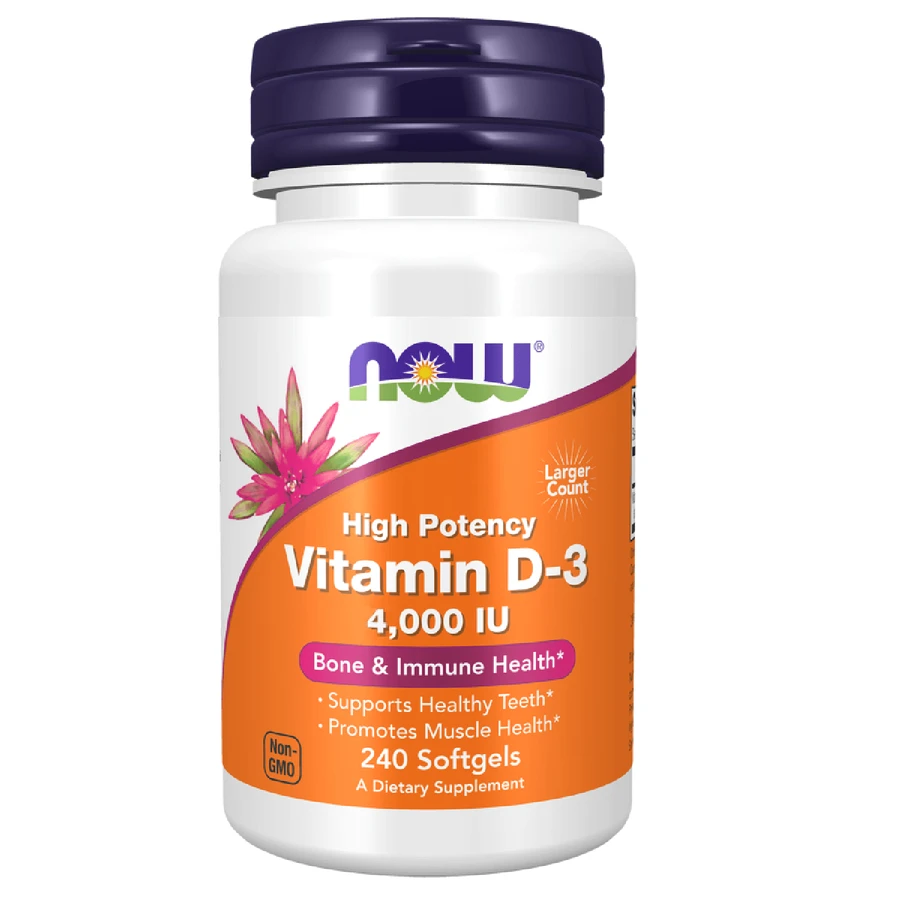 Now Foods Vitamin D-3 4000 МО, вітамін D, 240 капсул: ціни та характеристики