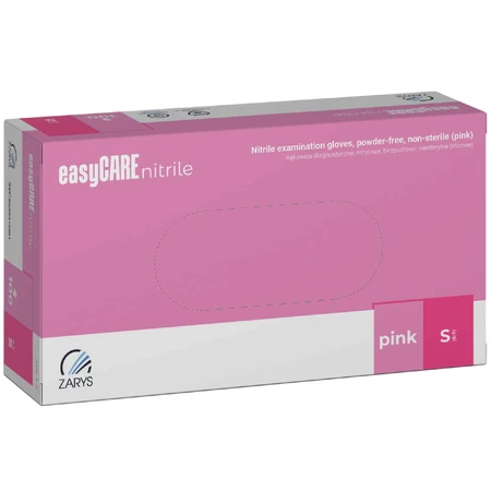 Рукавички нітрилові EasyCare Nitrile, нестерильні, без пудри, рожеві, розмір S, 100 штук: ціни та характеристики