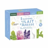 Fleurance Nature Коробка из 5 органических мыл из ослиного молока 500 мл