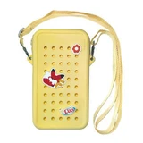 Силіконовий чохол на блискавці з брелоками для телефону Crossbody, жовтий, Acvila