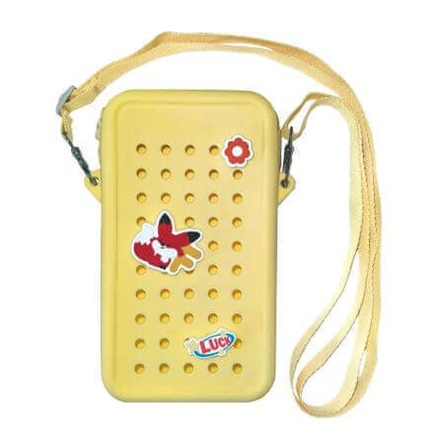 Силіконовий чохол на блискавці з брелоками для телефону Crossbody, жовтий, Acvila: ціни та характеристики