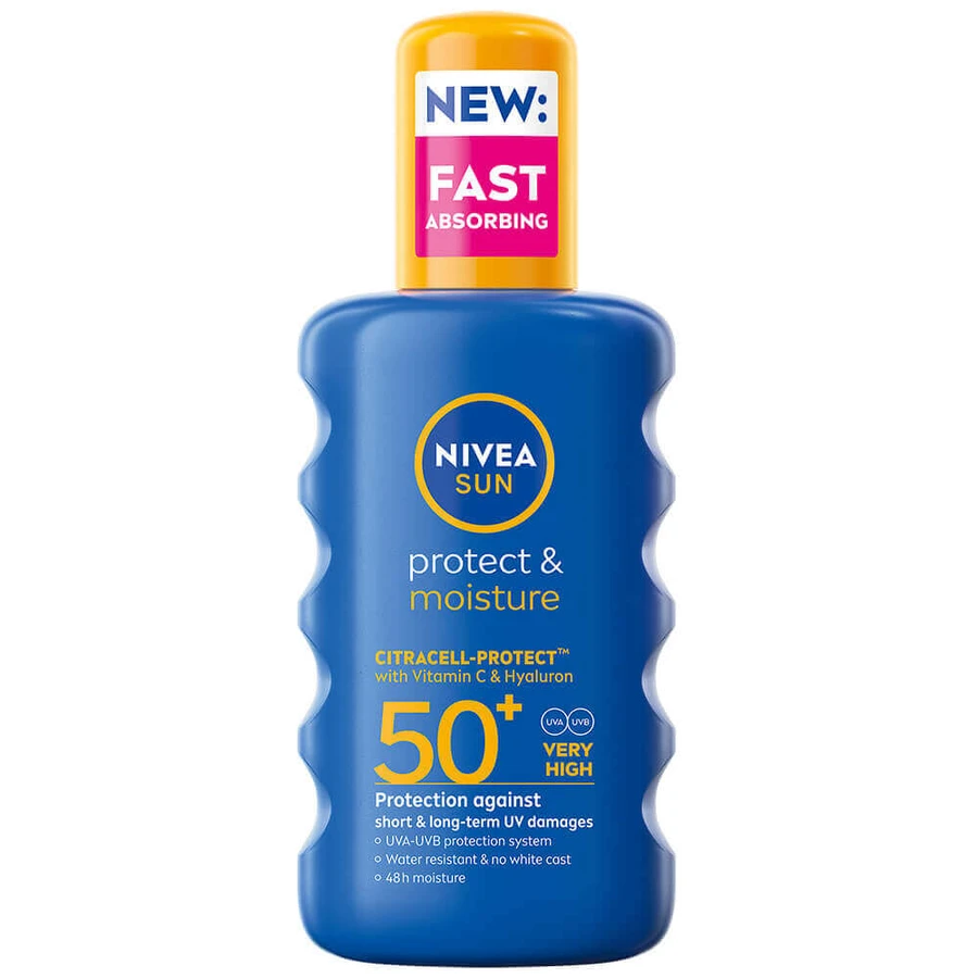 Увлажняющий спрей SPF50+ Protect & Moisture Sun, 200 мл, Nivea: цены и характеристики
