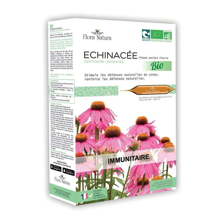 Flora Natura Органическая эхинацея Иммунитет 20 флаконов: цены и характеристики