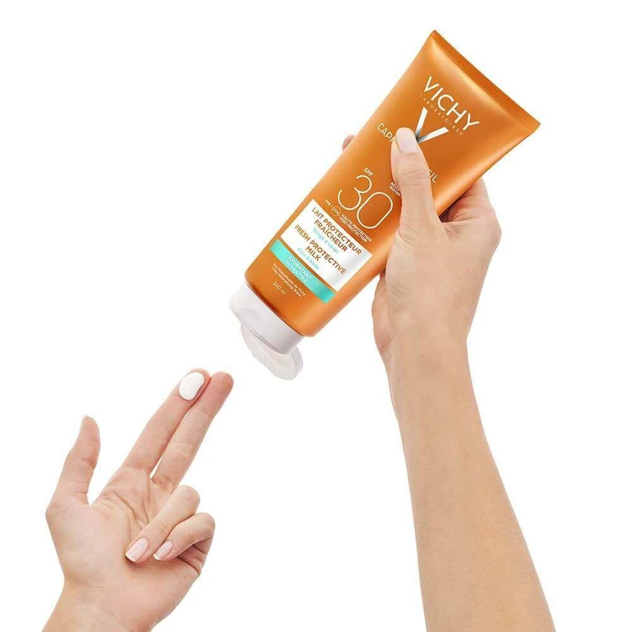 Vichy Capital Soleil Fresh Увлажняющее молочко Spf30 Visage et Corps 300 мл: цены и характеристики