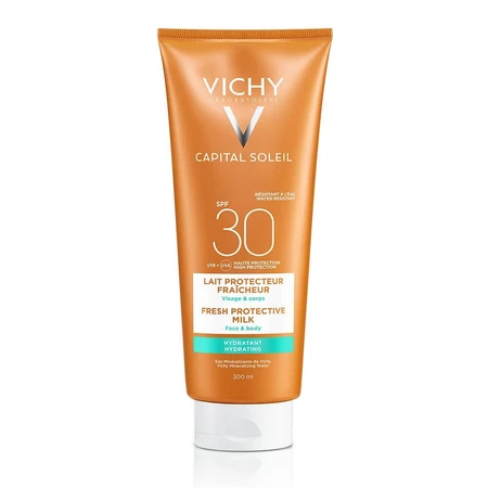 Vichy Capital Soleil Fresh Увлажняющее молочко Spf30 Visage et Corps 300 мл: цены и характеристики