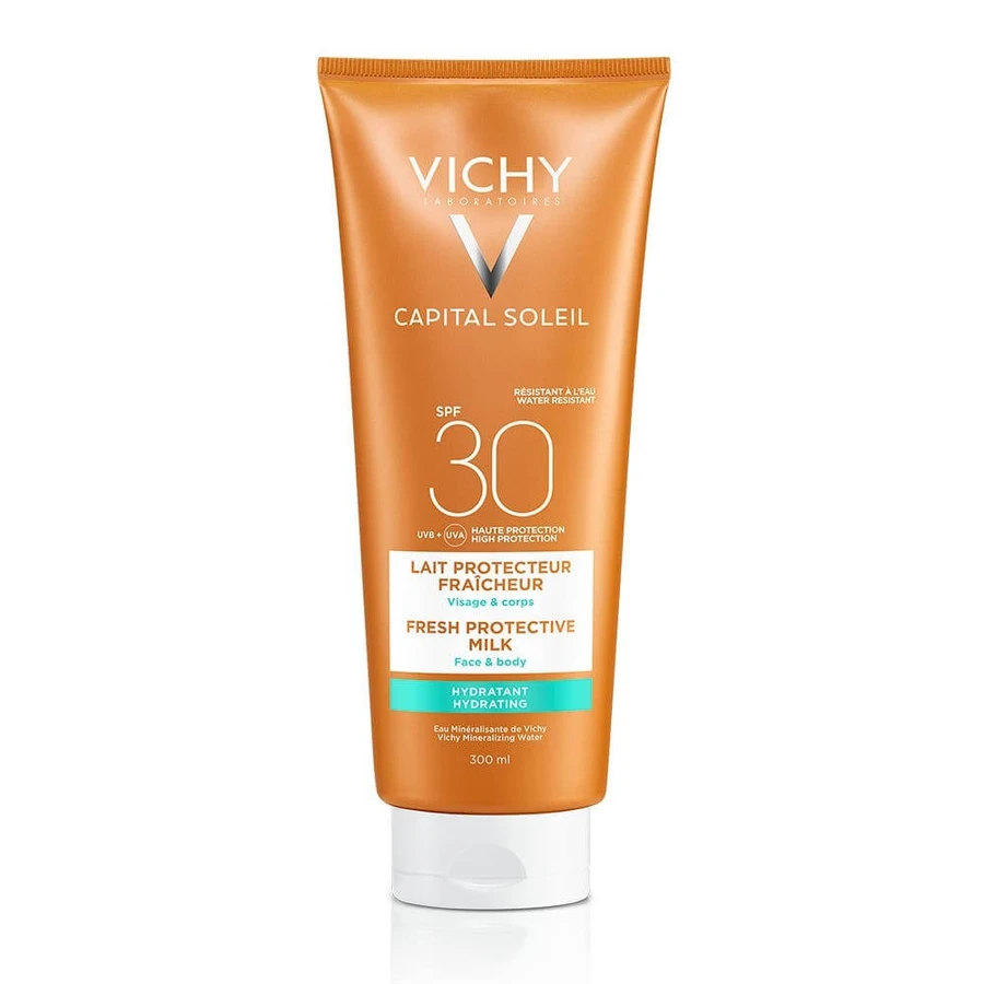 Vichy Capital Soleil Fresh Увлажняющее молочко Spf30 Visage et Corps 300 мл: цены и характеристики