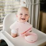 BabyOno, силиконовый нагрудник с регулируемой застежкой, розовый, от 6 месяцев, 1 штука: цены и характеристики