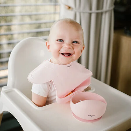 BabyOno, силиконовый нагрудник с регулируемой застежкой, розовый, от 6 месяцев, 1 штука: цены и характеристики