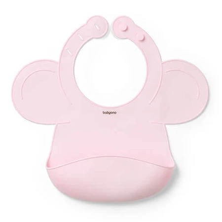 BabyOno, силиконовый нагрудник с регулируемой застежкой, розовый, от 6 месяцев, 1 штука: цены и характеристики